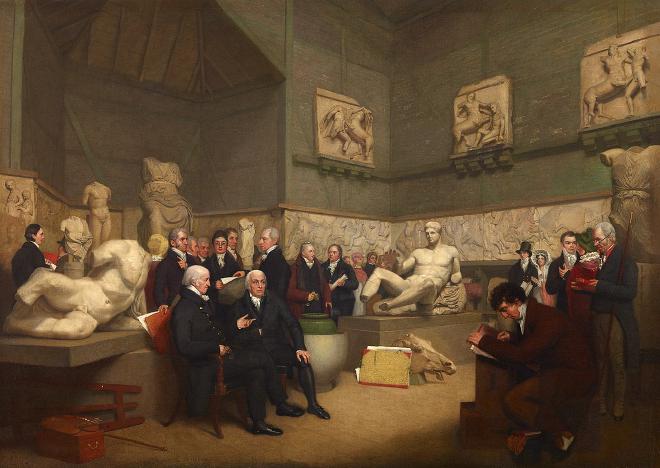 The Trustees in the Temporary Elgin Room, 1819.